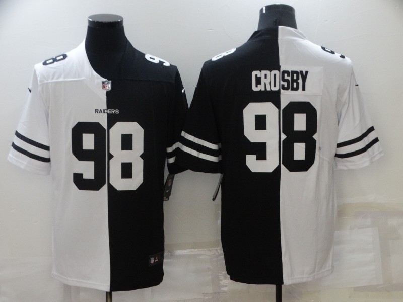 Men's Las Vegas Raiders Maxx Crosby #98 Black/White Jersey